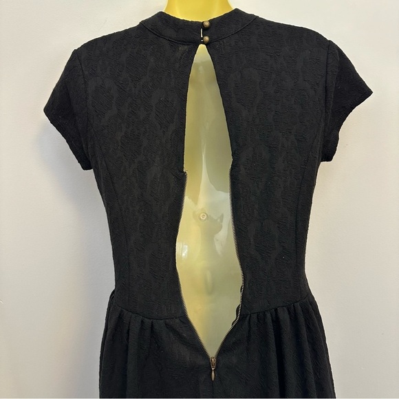 Xhilaration Black Brocade Mockneck Fit & Flare Mini Dress size S - Picture 6 of 8